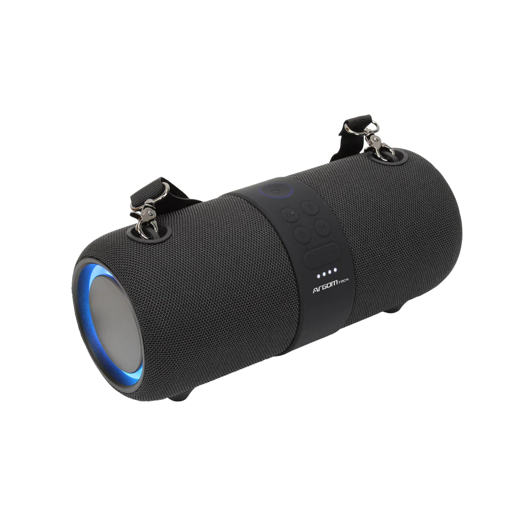 ARGOM TECH RADYON X40 / BOCINAS INALAMBRICA & BLUETOOTH CON LUCES LED / RESISTENTE AL AGUA IPX6 / 14K W RMS / COLOR NEGRO